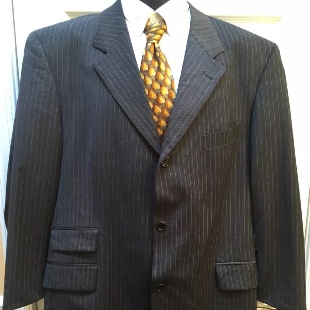Hugo Boss Men's Charcoal Pinstripe Sport Coat